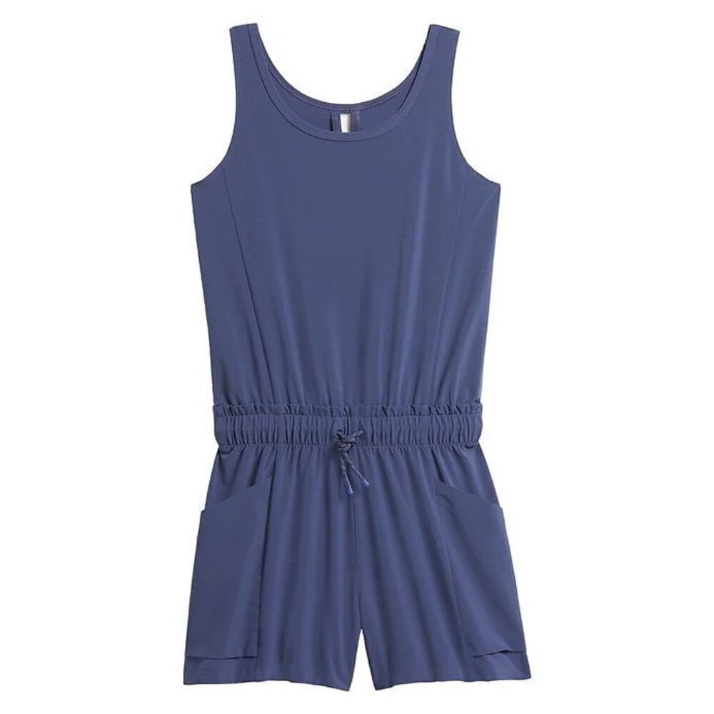 Athleta Girl Explore More Romper In Blue/Swept Size 8-10